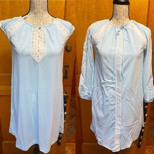 NWT Vintage 70's Goddard Artemis baby blue Peignoir set- nightgown/bed jacket